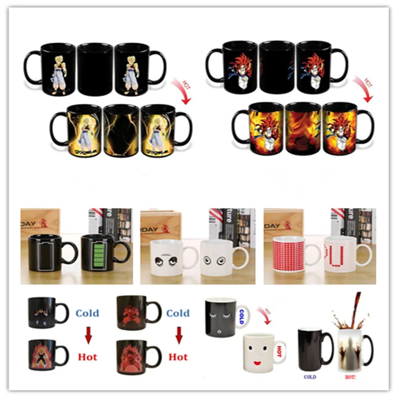 

Promotion! Color Changing Coffee Mugs Creative Heat Senstive Magic Mug Ceramic Milk Coffee Tea Cups Friends Gifts For Birthday