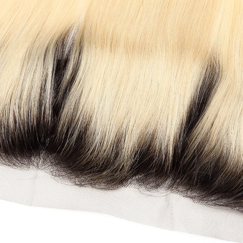 Luvin, 613 блонд, прямые бразильские вплетаемые человеческие волосы, пряди с закрытием, 3 пряди, волосы remy и 1 шт