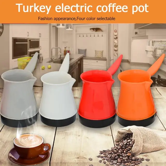 1pc Electric Coffee Pot Stainless Steel Water Kettle 500w Turkish 1pc Electric Coffee Pot Stainless Steel Water Kettle 500w Turkish Maker Mocha