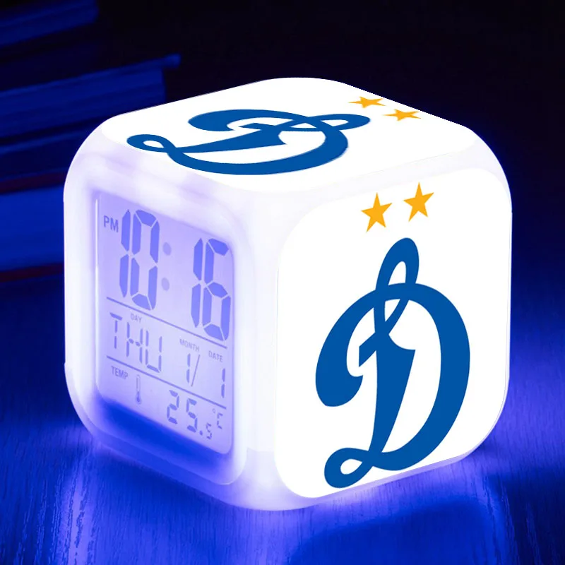 

Dynamo Moscow LED Alarm Clock Snooze reloj despertador Calendars reveil enfant Digital Clock thermometer Watch For Kids Free P&P