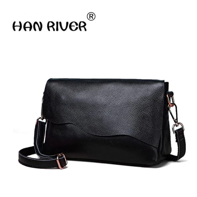 

HANRIVER The new season of high - end style of the high-end real leather simple slanting trend of women's single shoulder bag