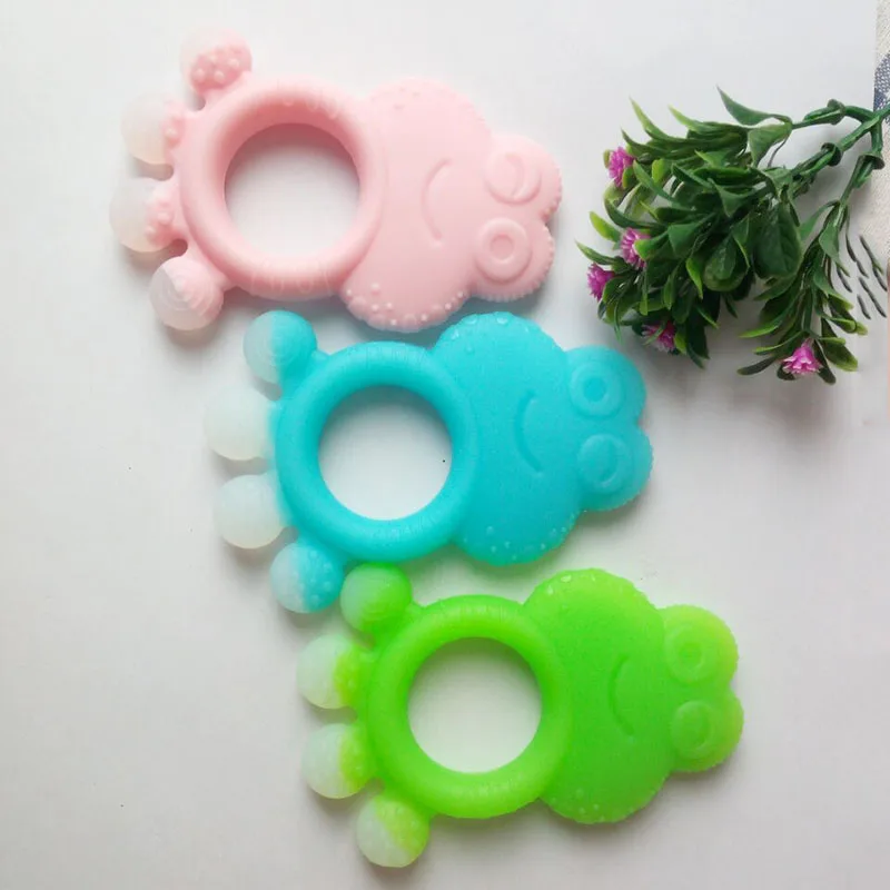 Silicone Teether Teething Baby Toys Teeth Baby Animal frog Massager Toys For Babies Dental Care Toothbrush 