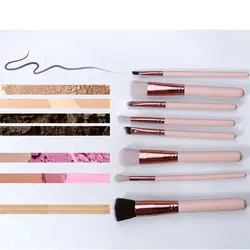8 шт. Pro набор кистей для макияжа Розовая ручка женский тональный порошок макияж кисти косметические инструменты набор для губ подводка для