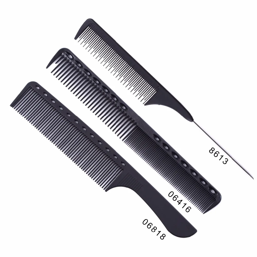 3 pcs/set Black Professional Combs Hairdressing New Tail Comb Two