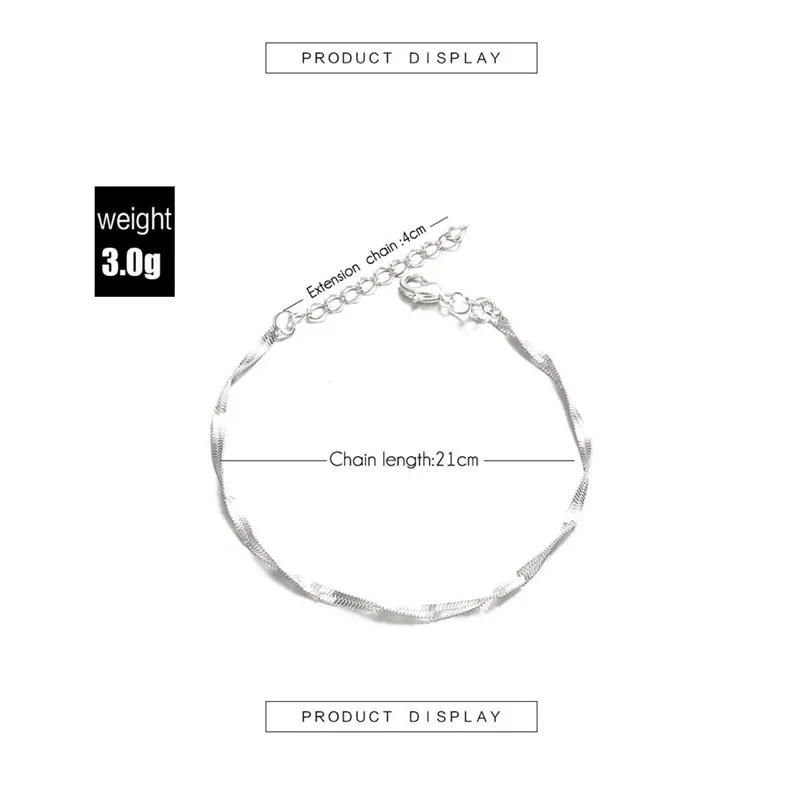 NEW Beads anklets for women Ankle Bracelet Women Anklet Adjustable Chain Foot Beach Jewelry for gift Sandals Pulseras J28#N (1)