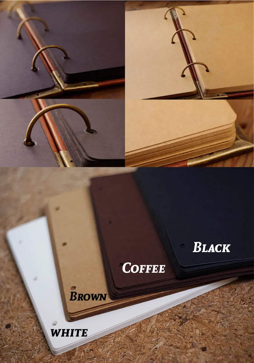 Personalized Monogrammed Engraved Wedding Photo Album Kraft Scrapbook Album