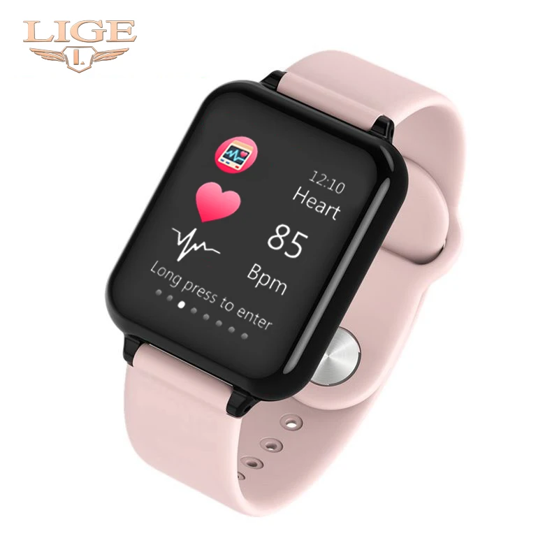 

Women Smart watches Waterproof Sports For Iphone phone Smartwatch Heart Rate Monitor Blood Pressure Functions For kid pk iwo+Box