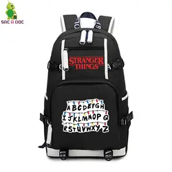 Странные Вещи световой рюкзак школьные сумки для подростков путешествия рюкзак коллаж студенты большой Ёмкость рюкзак для ноутбука