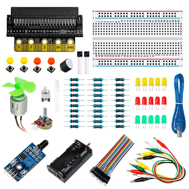 

Elecrow Basic Kit for BBC Micro:bit Hottest Selling New Arrival DIY Electronics Parts for Student's Electronics and Programming