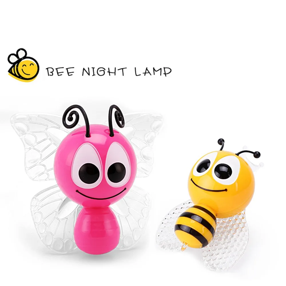 Goede LED nachtlampje Decoratie RGB led night lamp Little Bee amp; vlinder kinderen lamp voor home decor amp; verjaardagscadeau EU plug