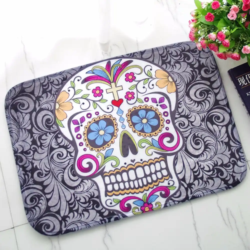 New Skull Owl Cute Kitchen Mat Anti Slip Cartoon Pad Floor Rugs