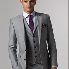 Высокого качества костюм на заказ Для мужчин модный костюм(куртка+ Штаны+ жилет+ галстук), костюм