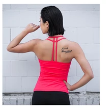 Eshtanga Для женщин спинки Йога выдалбливают топы с мягкими Фитнес тренажерный зал жилет 4 способ растянуть Костюмы Размеры XS-XL