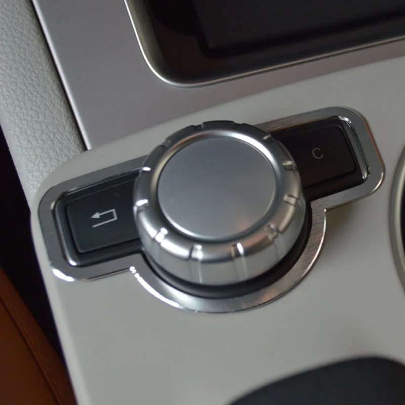 

Car Center Console Multimedia Knob Frame Decoration Sticker Trim For Mercedes Benz C Class W204 2008-14 Interior Decals