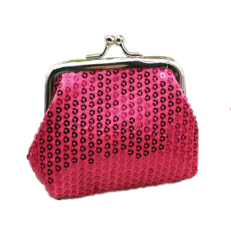 

New Ladies Wallet Sequin Coin Purse Small Fresh Art Solid Color Purse Coin Purse Mini Convenient Key Wallet Earphone Storage Box