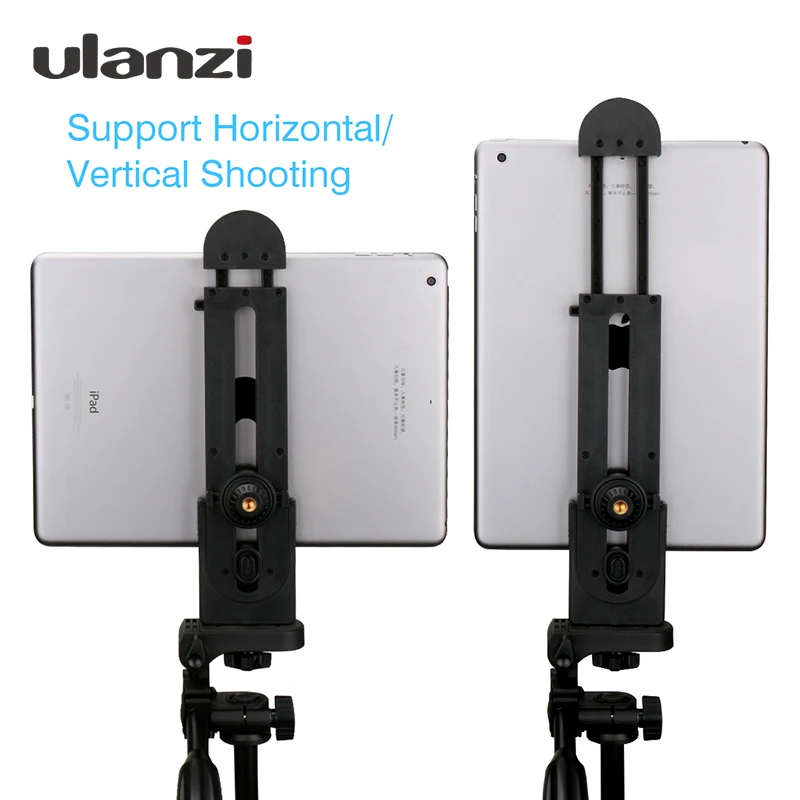 

Ulanzi for iPad Professional Tablet Tripod Mount 5-12'' Universal Stand Clamp Adjustable Vertical Bracket Holder Adapter 1/4"