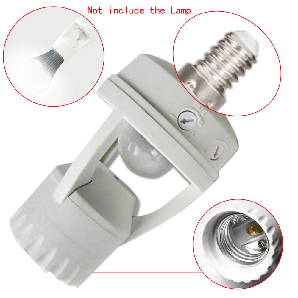 

Newest E14/B22 Infrared PIR Motion Sensor LED Light Lamp Bulb Holder Socket Switch AC 110-240V -- JD9