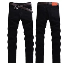 Стиль, мужские повседневные зауженные брюки высокого качества, упругие мужские джинсы, модные классические джинсы, обтягивающие джинсы для мужчин,, четыре сезона