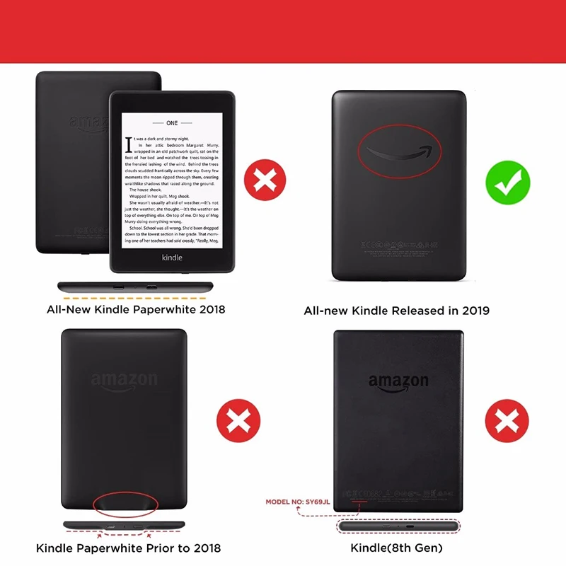 Чехол для всех новых Kindle 10th Generation 2019 Release business защитный чехол с автоматическим
