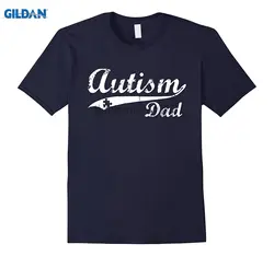Мужской Бренд GILDAN аутизм папа рубашка осознание аутизма футболка подарок горячие для мужчин футболка 2019 Высокое качество брендовая
