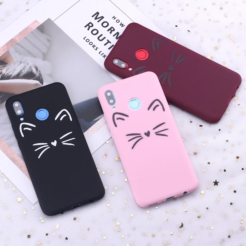 Силиконовый чехол для телефона Huawei Honor Mate 10 20 Nova P20 P30 P Smart Cat kittens Memes Kitty|Бамперы| |