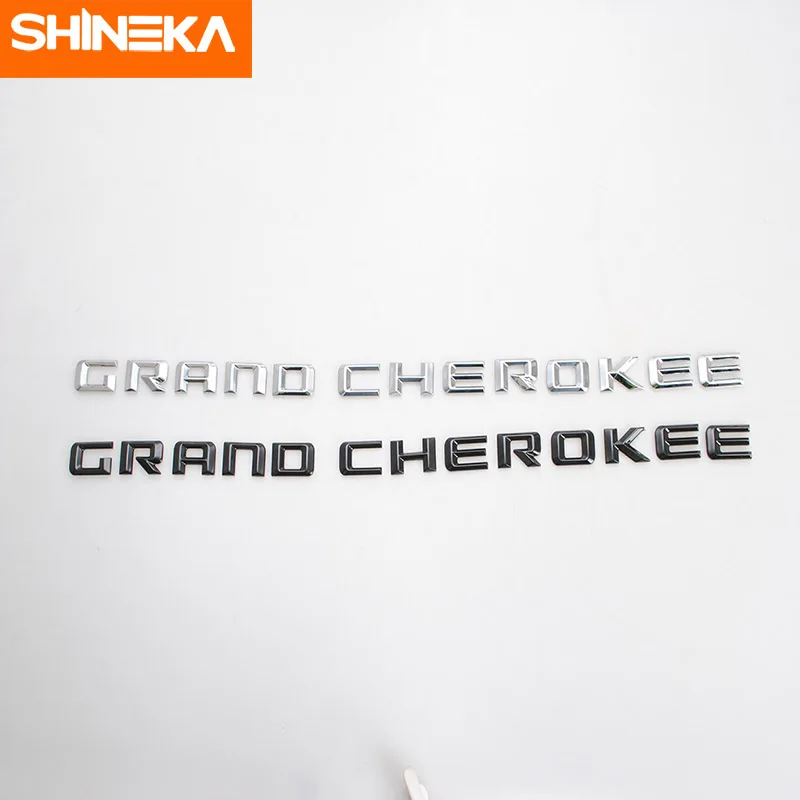 SHINEKA эмблемы для Jeep Grand Cherokee- ABS Авто на заказ стильные эмблемы пластиковые 3D буквы наклейки для Grand Cherokee