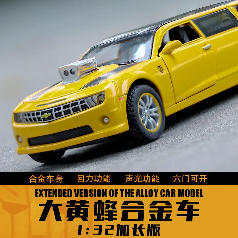 1/32 Расширенный Camero DieCasts с 6 дверями/окнами оплеиваемый сплав игрушки автомобиля