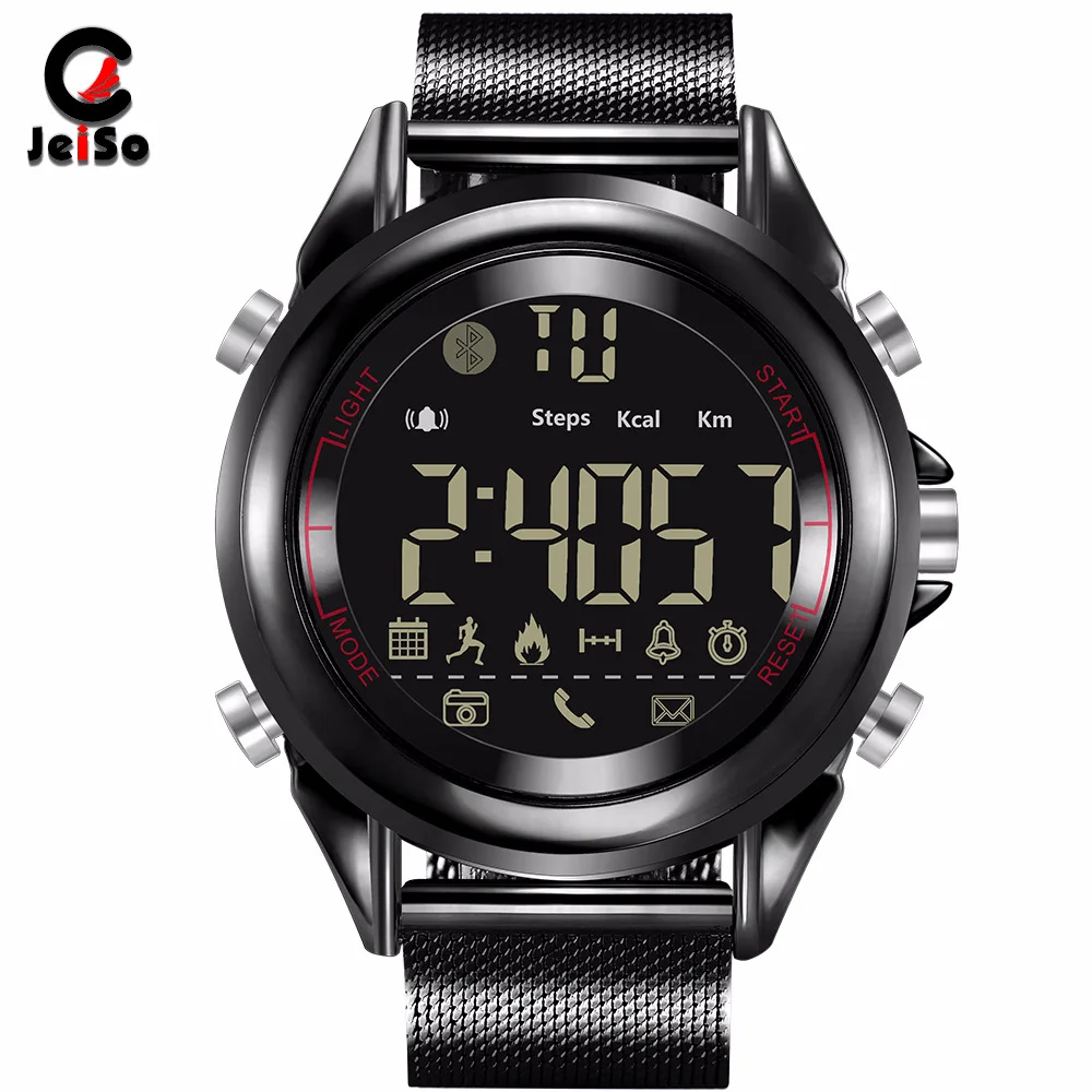 2019 Smart Watch Top Luxury Brand JeiSo Men's Sports Step Electronic Watch Ladies Bluetooth Smart Watch for Apple IOS Android