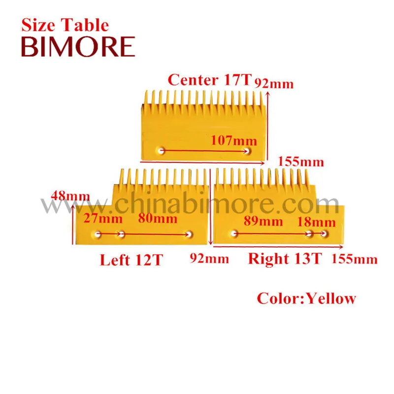 

655B06DH04 655B06DH05 655B06DH06 S655B6 Hyundai ABS Escalator Comb Plate Plastic Yellow Color