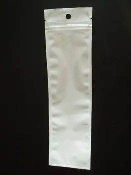 

1000pcs/lot 7*24.5cm Clear Self Seal White Zippe Plastic Retail Packaging Bag, Zip lock pp with Hang Hole package Bags