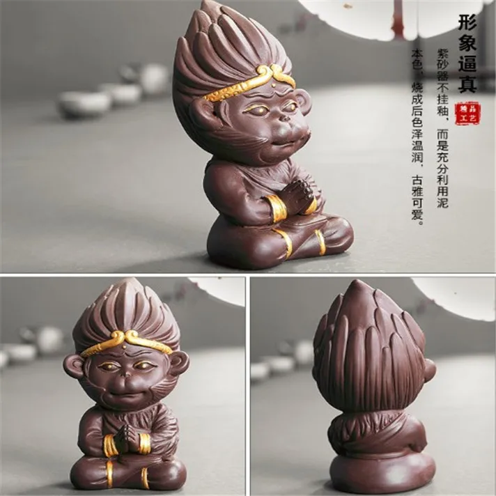 FREE SHIPPMNENT Home Decorated Car Pet Purple Clay China Legend The Monkey king