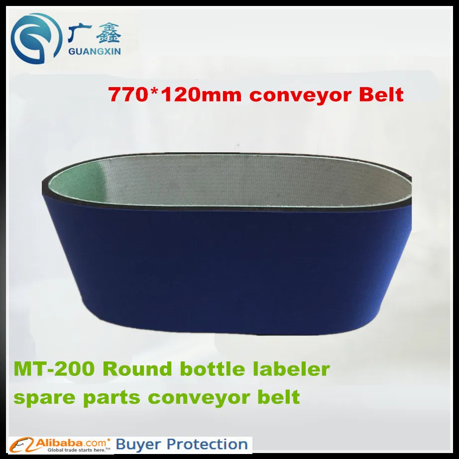 

blue conveyor belt of MT-200 Round Bottle Labeler Spare parts 770*120mm size