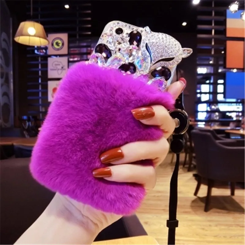 Чехол для телефона с кроличьими волосами Xiaomi 8 9 SE 5X 6X MAX2 Redmi6A 8A Note5A 7 6 Pro пушистые