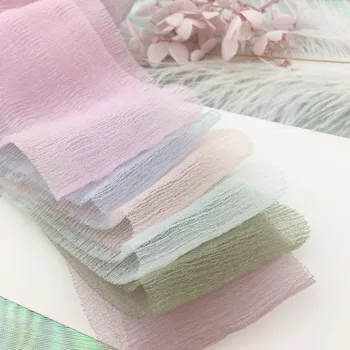 

Kewgarden 60mm 6cm Pleated Seersucker Ribbons Handmade Tape DIY Bowknot Satin Ribbons Packing Ribbon Clothing Accessories 5m/lot