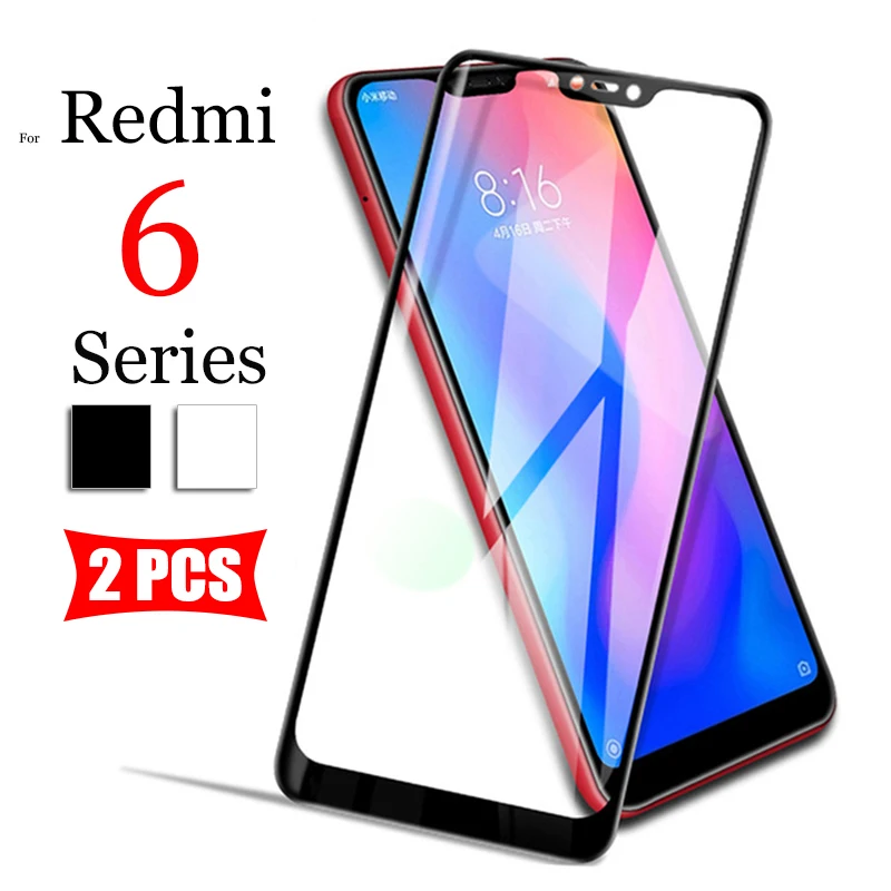 

2 PCS Xiomi Redmi Note 6 Pro Tempered Glass For Xiaomi Redmi 6 Pro Screen Protector On Xaomi Redme 6a Red Mi Note6 6Pro Film 9H