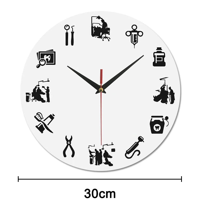 

3D Doctor's Life Acrylic Wall Clock Self-adhesive Quartz Non-ticking Wall Clocks Home Decor Hot Sale