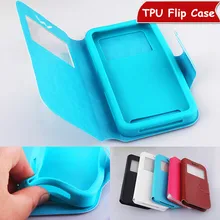 Универсальный защитный флип-чехол с окном и подставкой Чехол из ТПУ для смартфона 5,5 дюймов