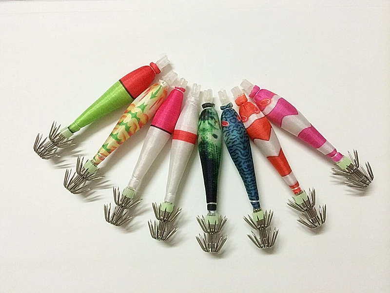 

2014 New Japan Fish squid cloth roll squid hook lure luminous soft lure + free shipping