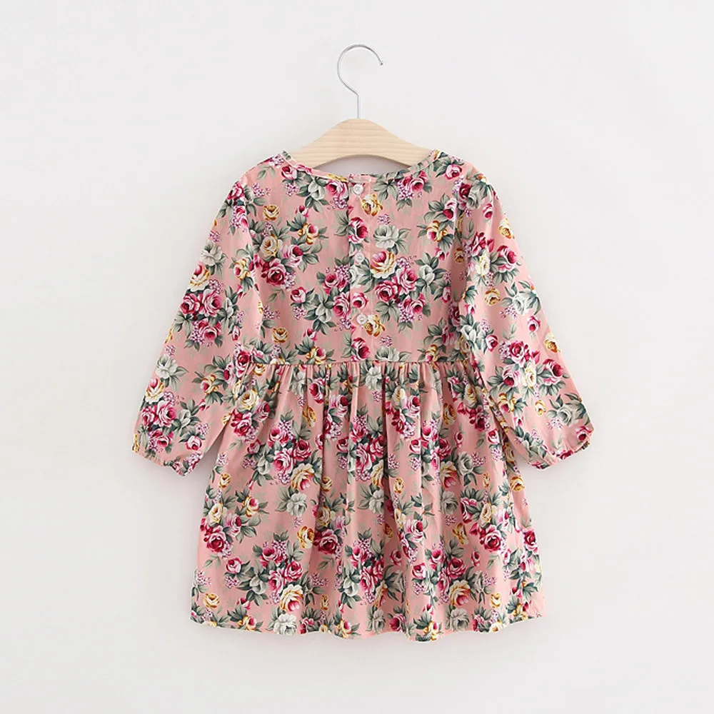 

TELOTUNY Toddler Baby Girls Dress Long Sleeve Princess Party Pageant Dresses Kids Clothes dec18