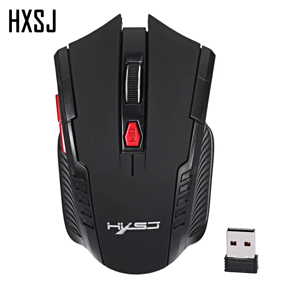 2.4GHz Wireless Game Mouse HXSJ X20 Optical Gaming Mice Adjustable 2400DPI with 6 Buttons USB Receiver for Pro Gamer | Компьютеры и