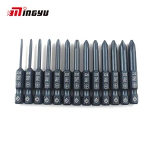 5 шт. бит Phillips Набор 1/" шестигранный хвостовик Крестовая головка отвертка бит Магнитный S2 ударный винт отвертка сверло 50 мм PH00 PH0 PH1 PH2