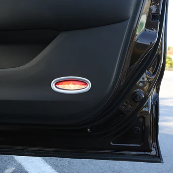 

For Renault Koleos 2017 2018 Car Styling Accessories ABS Plastic Car inner Front Door Side Light Cover Trim sticker