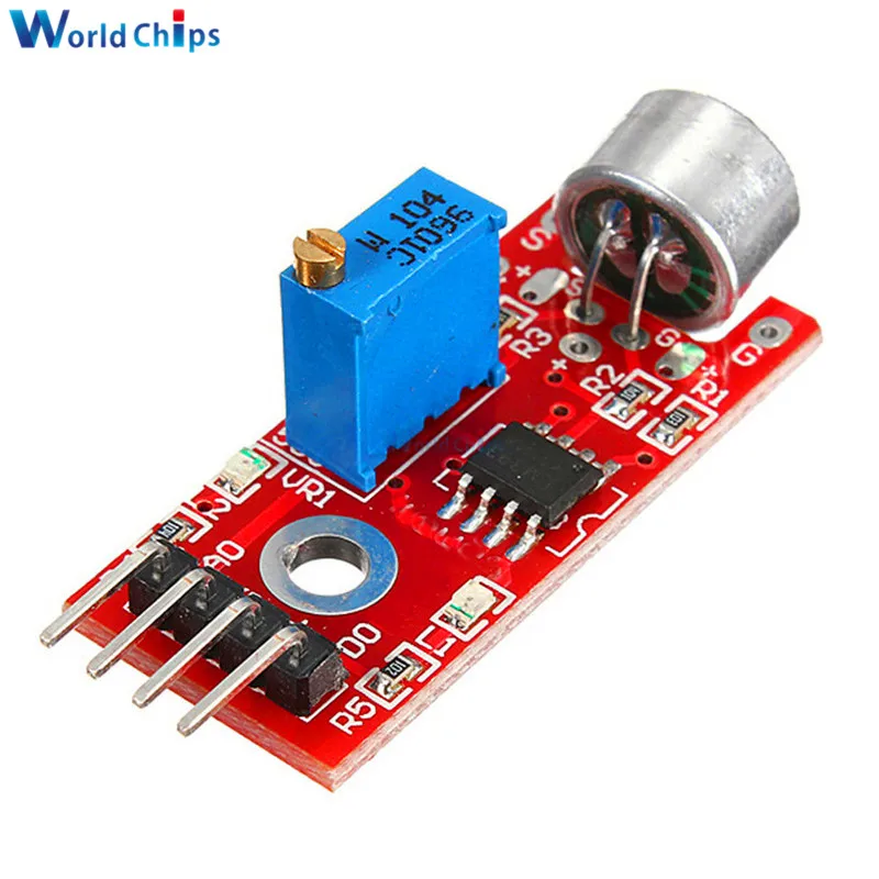 Модуль обнаружения звукового датчика для Arduino AVR PIC 5 В 2 шт. высокочувствительный
