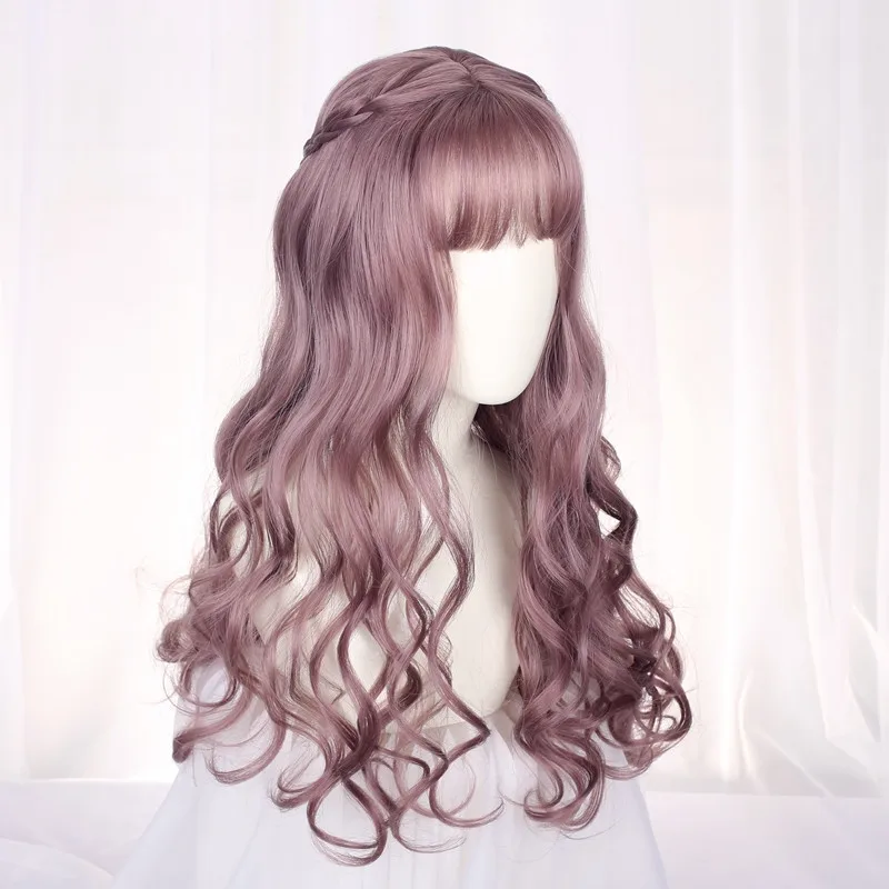Harajuku Лолита Сладкий Повседневный парик градиент Омбре девушка кудрявые парики косплей принцесса синтетические волосы смешанные цвета длинные волнистые вечерние парики
