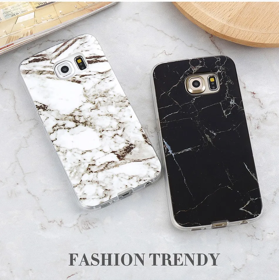 Marble Skin Case For Samsung Galaxy S8 Plus S7 S6 Edge S4 Soft Silicon Phone Cases  (2)
