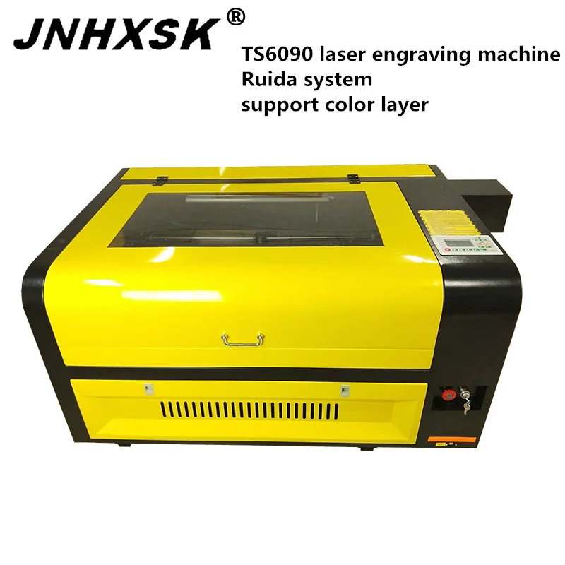 JNHXSK TS6090 80 Вт система Ruida лазерная гравировка режущая машина Поддержка цветного