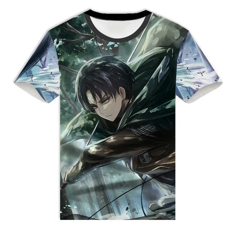 7 Футболка «атака на Титанов» Shingeki No Kyojin футболки игровой тематики костюмы для мужчин и женщин с коротким рукавом летние футболки топы - Цвет: 7