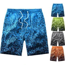 Модные градиентная печать мужские брюки летние пляжные брюки для мужчин повседневные шорты, брюки новая одежда