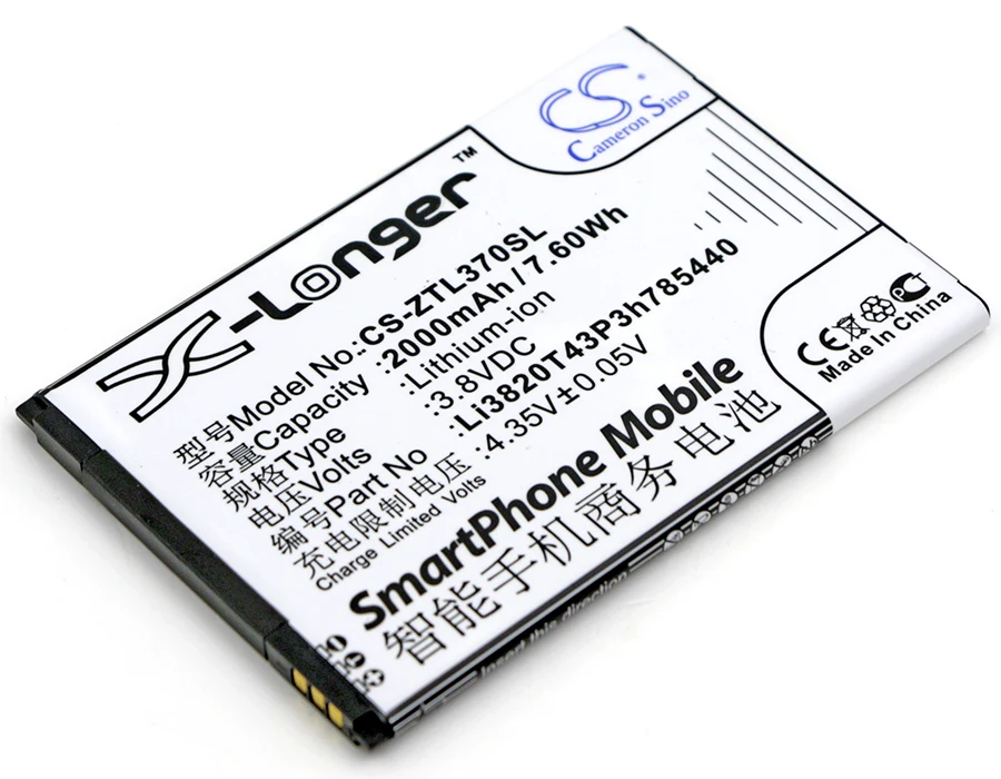 Cameron Sino 2000 мАч батарея Li3820T43P3h785440 для ZTE Blade L2 Plus L370|2000mah battery|cameron sinobattery 2000mah |