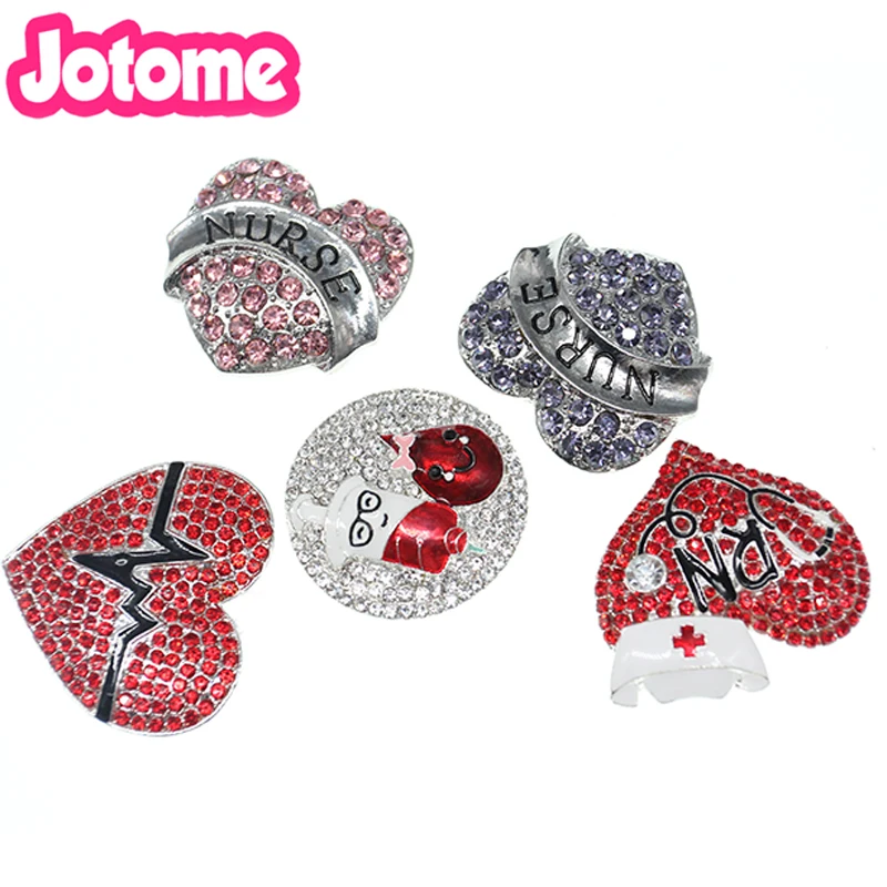 

Wholesale 20pcs/lot Enamel Rhinestone medical heart shape nurse/RN Jewelry flat back without brooch pin for decoration gift